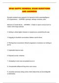 SP&emacr;D SAPPC GENERAL EXAM QUESTIONS AND ANSWERS