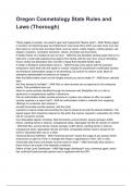 Oregon Cosmetology State Rules and Laws &lpar;Thorough&rpar; QUESTIONS AND CORRECT DETAILED ANSWERS WITH RATIONALES 2025&sol;2026 &lpar;VERIFIED ANSWERS&rpar; &vert;ALREADY GRADED A&plus;