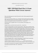 MBU 2520 Holt Final &lpar;Part 1&rpar; Exam Questions With Correct Answers