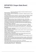 Oregon Cosmetology Exam Questions and Answers &lpar;2025 &sol; 2026&rpar; &lpar;Verified Answers&rpar; ALL BUNDLED HERE&excl;&excl;&excl;