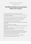MCOMM 224 Midterm Exam Questions With Correct Answers&period;