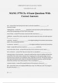 MANG 3778 Ch&period; 4 Exam Questions With Correct Answers