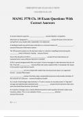 MANG 3778 Ch&period; 10 Exam Questions With Correct Answers