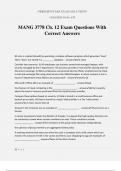 MANG 3778 Ch&period; 12 Exam Questions With Correct Answers