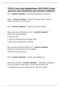 NMLS Laws and Regulations 2023&sol;2024 Exam practice test Questions and Answers updated 