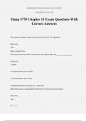 Mang 3778 Chapter 11 Exam Questions With Correct Answers