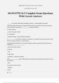 MANG3778 Ch 5 Complete Exam Questions With Correct Answers