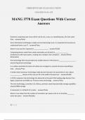 Mang 3778 Exam Package Deal 100&percnt; Verified&period;