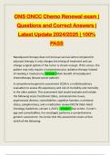 ONS ONCC Chemo Renewal exam &vert; Questions and Correct Answers &vert; Latest Update 2024&sol;2025 &vert; 100&percnt; PASS