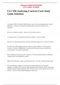 CLC 056 Analyzing Contract Costs Study Guide Solutions