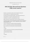 MIC224 Final- Howard Exam Questions With Correct Answers