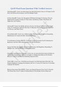 QASP Final Exam Questions With Verified Answers