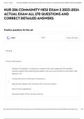 NUR 206 COMMUNITY HESI EXAM 2 2023-2024 ACTUAL EXAM ALL 270 QUESTIONS AND CORRECT DETAILED ANSWERS