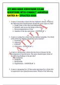 ATI Med-Serg Endocrine Exam  Questions with Correct Answers  RATED A&plus; UPDATED 2024 