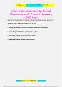 client education Mostly Tested  Questions and Correct Answers &lpar;100&percnt; Pass&rpar;