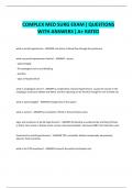 COMPLEX MED SURG EXAM &lpar; QUESTIONS  WITH ANSWERS &rpar; A&plus; RATED