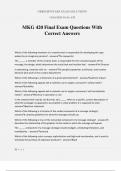MKG 420 Final Exam Questions With Correct Answers