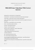 MKG 420 Exam 2 Questions With Correct Answers