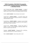 NMLS Vocabulary 2023&sol;2024 Prerequisite pretest Exam training Questions with Rated A &plus; Marking Scheme