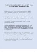 PHARMACOLOGY PROPHECY RN A WITH 70 EXAM  QUESTIONS & CORRECT ANSWERS