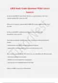 ABSI Study Guide Questions With Correct  Answers 