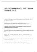 ABEKA - Biology- God-s Living Creation &lpar;Revised&rpar; Test 9 Questions and Answers
