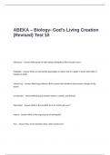 ABEKA &ndash; Biology- God-s Living Creation &lpar;Revised&rpar; Test 10 Questions and Answers