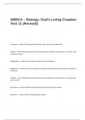 ABEKA &ndash; Biology- God-s Living Creation Test 11  Questions and Answers &lpar;Revised&rpar;