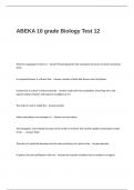 ABEKA 10 grade Biology Test 12 Questions and Answers