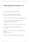 ABEKA Biology Exam Chapters 1-12 Questions and Correct Answers