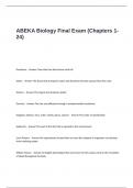 ABEKA Biology Final Exam  Questions and Answers &lpar;Chapters 1-24&rpar;