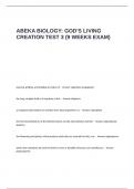 ABEKA BIOLOGY- GOD-S LIVING CREATION TEST 3 Questions and Answers &lpar;9 WEEKS EXAM&rpar;