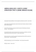 ABEKA BIOLOGY- GOD-S LIVING CREATION TEST 9  QUESTIONS AND CORRECRT ANSWERS &lpar;NINE WEEKS EXAM&rpar;