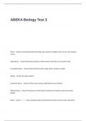ABEKA Biology Test 3 Questions and Correct Answers