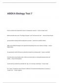 ABEKA Biology Test 7 Questions and Correct Solutions