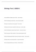 Biology Test 1  Questions and Answers ABEKA