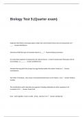 Biology Test 9 Questions and Answers&period;&lpar;Quarter exam&rpar;
