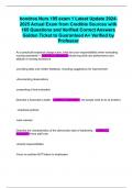 hondros Nurs 195 exam 1 Latest Update 2024-2025 Actual Exam from Credible Sources with 165 Questions and Verified Correct Answers Golden Ticket to Guaranteed A&plus; Verified by Professor
