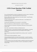 LNFA Exam Questions With Verified Answers