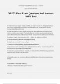 NR222 Final Exam Questions And Answers 100&percnt; Pass