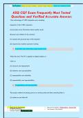 ASQ CQT Exam Frequently Most Tested  Questions and Verified Accurate Answers