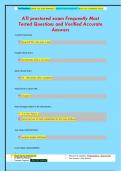 ATI proctored exam Frequently Most  Tested Questions and Verified Accurate Answers