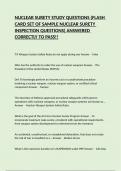 NUCLEAR SURETY STUDY QUESTIONS &lpar;FLASH CARD SET OF SAMPLE NUCLEAR SURETY INSPECTION QUESTIONS&rpar; ANSWERED CORRECTLY TO PASS&excl;&excl;