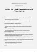 NSG203 Unit 9 Study Guide Questions With Correct Answers