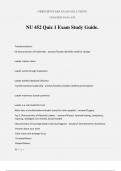 NU 452 Quiz 1 Exam Study Guide&period;
