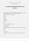 Nu 122 Exam Questions With Correct Answers
