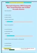 Glowacki & Sommers &lpar;RCIS Frequently  Most Tested Questions and Verified  Accurate Answers