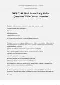 NUR 2241 Final Exam Study Guide Questions With Correct Answers