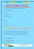 HSI Final Test Frequently Most Tested  Questions and Verified Accurate Answers