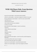 NURS 1544 Pharm Meds&period; Exam Questions With Correct Answers&period;